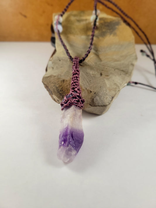 Amethyst drop crystal